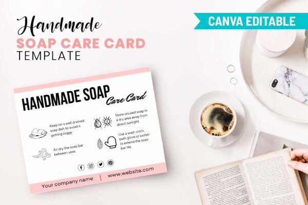 Handmade Soap Care Card Template Feautre Image 9 Editable soap care card template - image 10