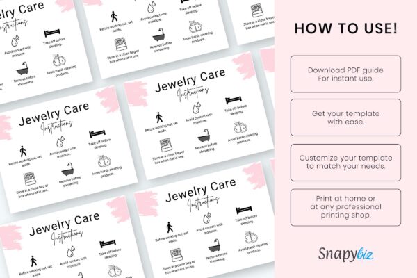 Jewelry Care Card Template Feature Images 10 Customizable jewelry care card template - image 11