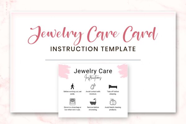 Jewelry Care Card Template Feature Images 6 Customizable jewelry care card template - image 7