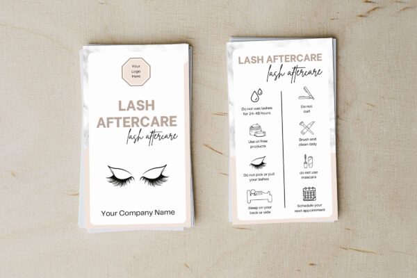 Lash extensions care card template - image 4