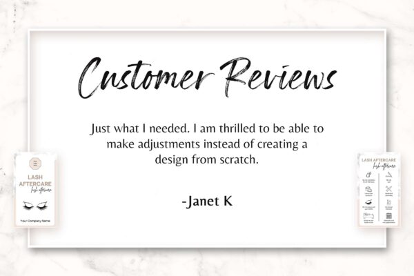 Lash extensions care card template - image 8