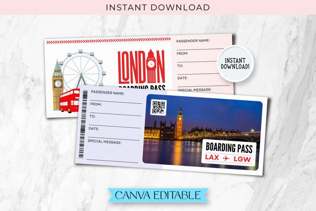London Trip Gift Ticket London Trip Gift Ticket