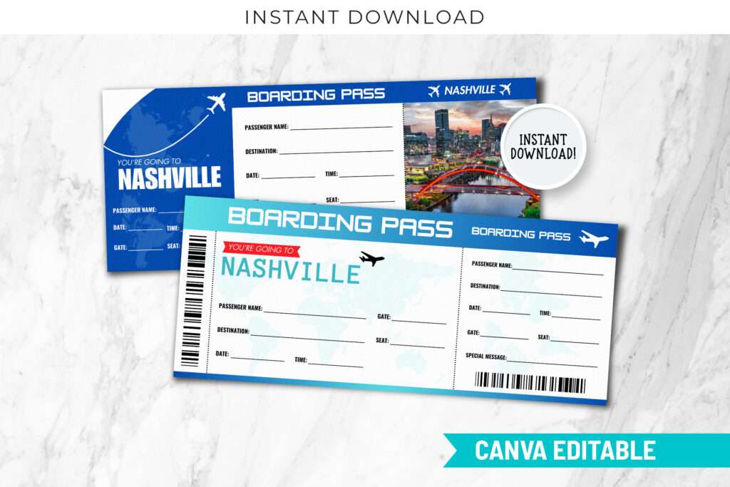 Nashville Trip Surprise Gift Ticket Nashville Trip Surprise Gift Ticket