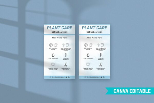 Plant Care Instructions Card Feature Images 4 Printable plant care instructions card - image 5
