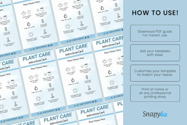 Plant Care Instructions Card Feature Images 8 Printable plant care instructions card - image 9