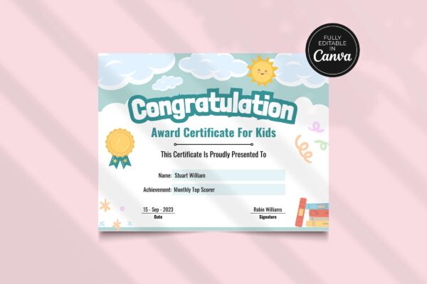 Printable Award Certificate For Kids Feature Image 3 Printable award certificate for kids - image 4
