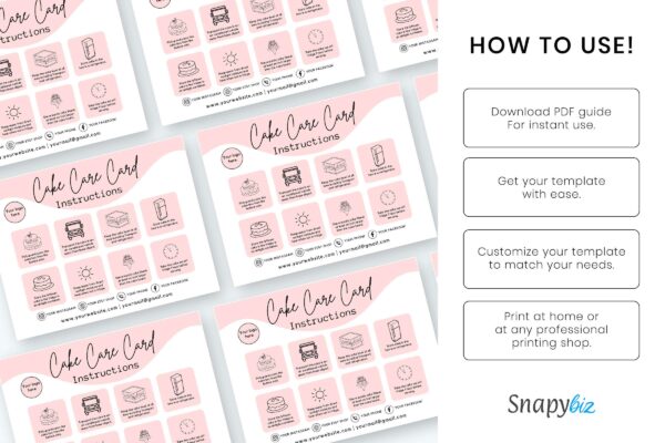 Printable Cake Care Instructions Feature Images 10 Printable cake care instruction editable template - image 11