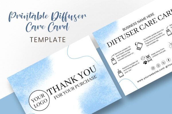 Printable Diffuser Care Card Template Feature Images 3 Printable diffuser car care card - image 4