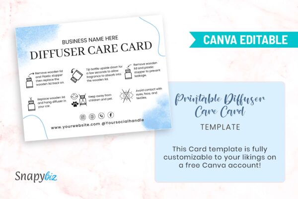 Printable Diffuser Care Card Template Feature Images 5 1 Printable diffuser car care card - image 6