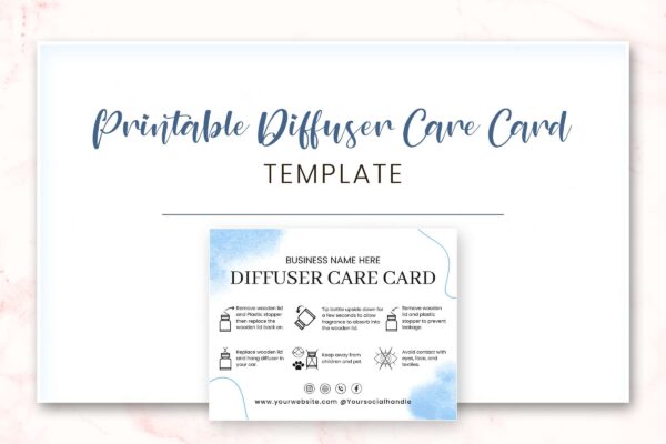 Printable Diffuser Care Card Template Feature Images 6 Printable diffuser car care card - image 8
