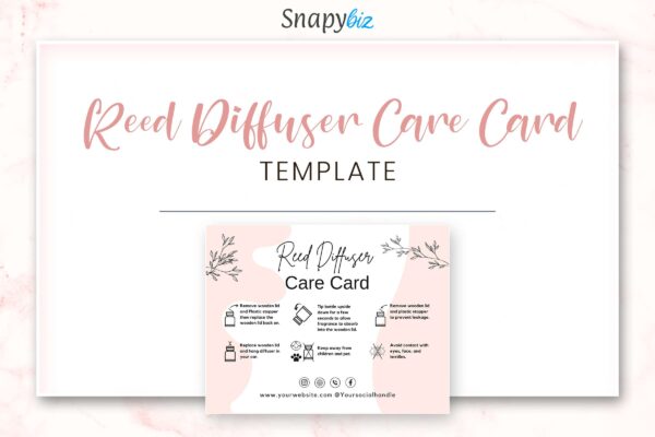 Reed Diffuser Care Card Template Feature Images 10 Reed diffuser care card template - image 12