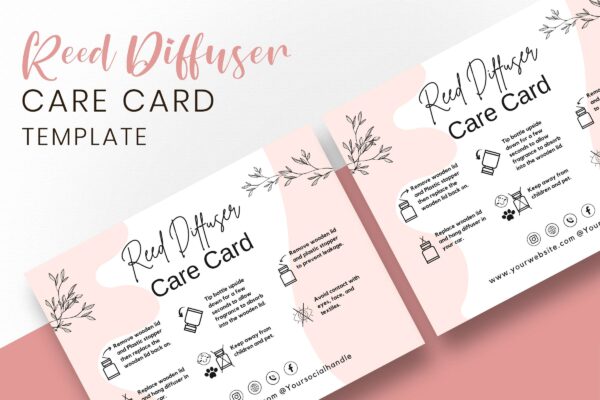 Reed Diffuser Care Card Template Feature Images 3 Reed diffuser care card template - image 5