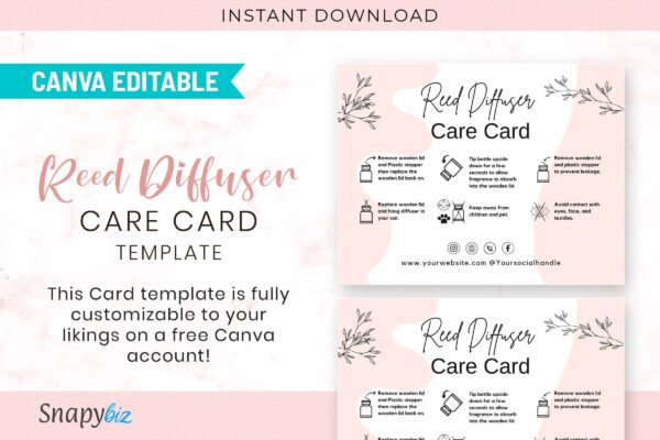 Reed Diffuser Care Card Template Feature Images 4 Reed diffuser care card template - image 6