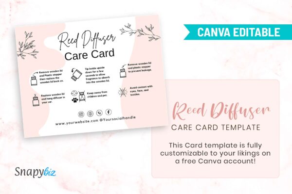 Reed Diffuser Care Card Template Feature Images 5 Reed diffuser care card template - image 7
