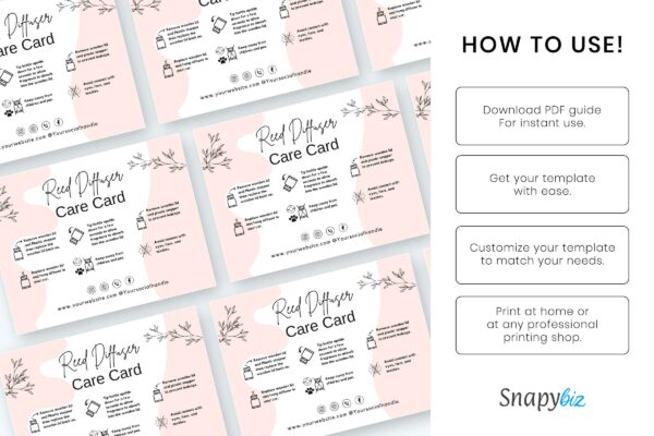 Reed Diffuser Care Card Template Feature Images 9 Reed diffuser care card template - image 11