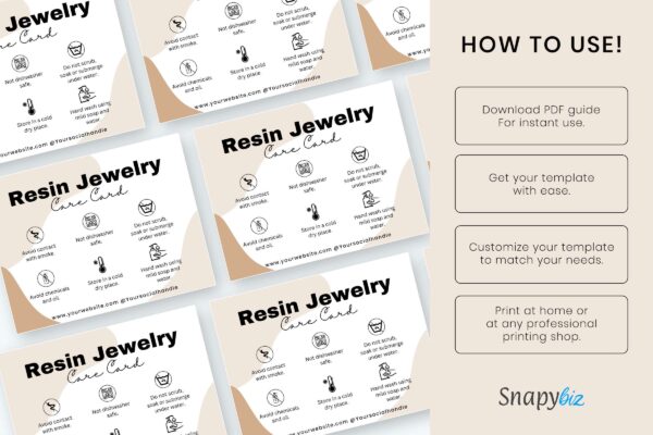Resin Jewelry Care Card Template Feature Images 10 Resin jewelry care card template - image 11