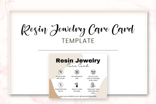 Resin Jewelry Care Card Template Feature Images 6 Resin jewelry care card template - image 7