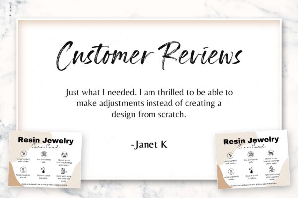 Resin Jewelry Care Card Template Feature Images 7 Resin jewelry care card template - image 8