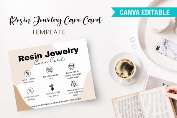 Resin Jewelry Care Card Template Feature Images 9 Resin jewelry care card template - image 10