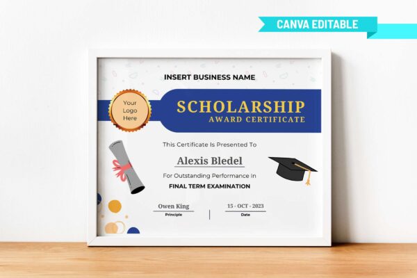Scholarship Award Certificate Template Feature Images 4 School award certificate - image 5