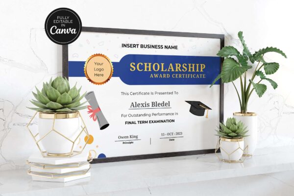 Scholarship Award Certificate Template Feature Images 7 School award certificate - image 8