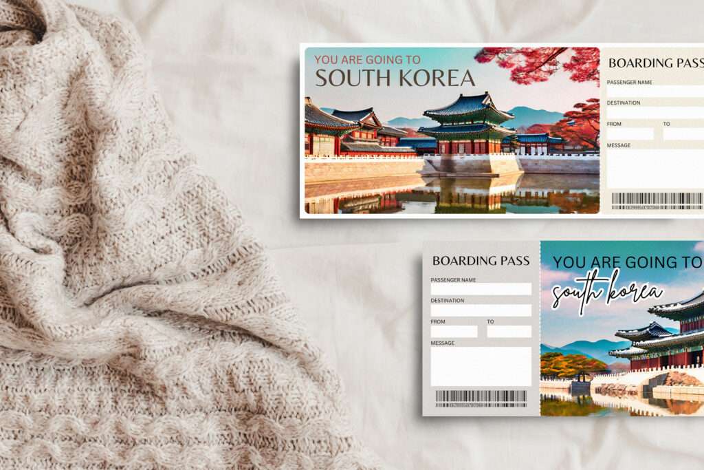 South Korea Trip Surprise Gift Ticket South Korea Trip Surprise Gift Ticket