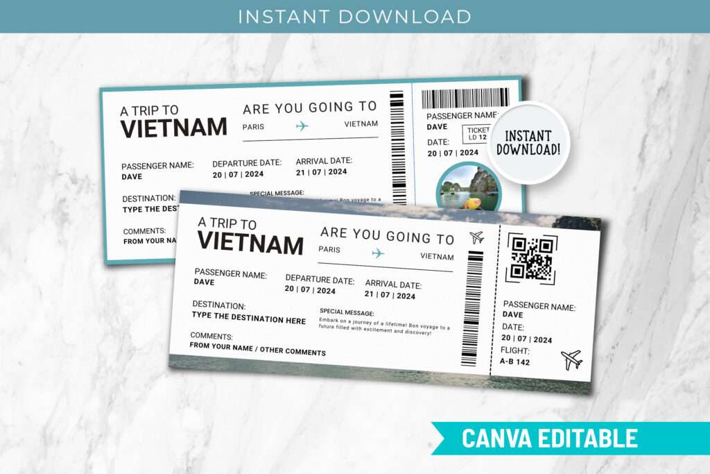 Vietnam Trip Surprise Gift Ticket Vietnam Trip Surprise Gift Ticket