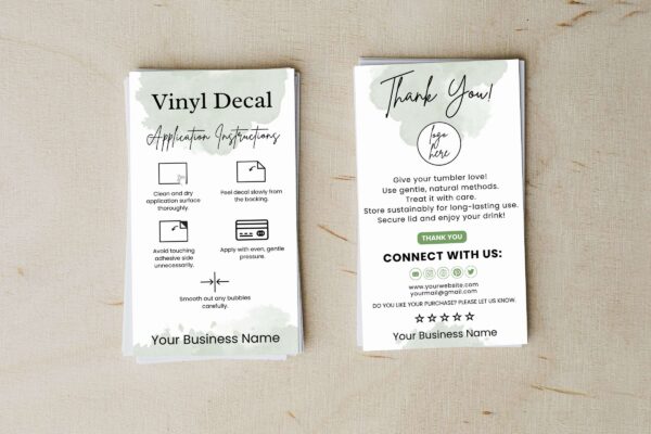 Vinyl Decal Care Card Template Feature Images 3 Vinyl decal care card template - image 4