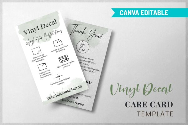 Vinyl Decal Care Card Template Feature Images 6 Vinyl decal care card template - image 7