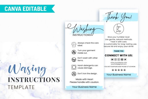 Washing Instructions Card Template Feature Images 2 Washing instructions template - image 3