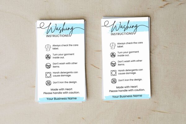 Washing Instructions Card Template Feature Images 3 Washing instructions template - image 4