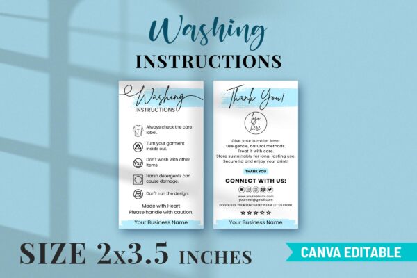 Washing Instructions Card Template Feature Images 4 Washing instructions template - image 5