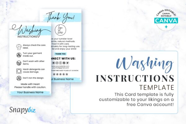Washing Instructions Card Template Feature Images 5 Washing instructions template - image 6