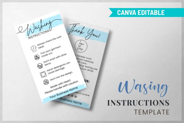 Washing Instructions Card Template Feature Images 6 Washing instructions template - image 7