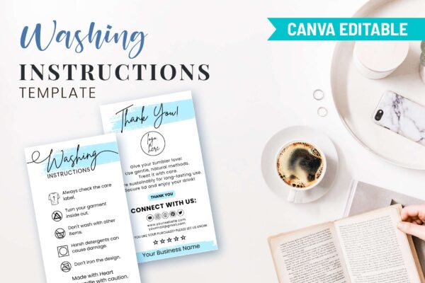 Washing Instructions Card Template Feature Images 9 Washing instructions template - image 10