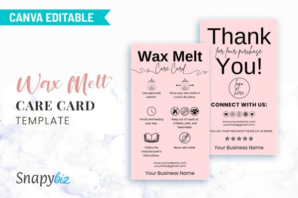Wax Melt Care Card Template Feature Images 2 Wax melt care card template - image 3