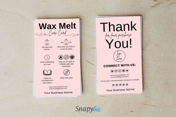 Wax Melt Care Card Template Feature Images 3 Wax melt care card template - image 4