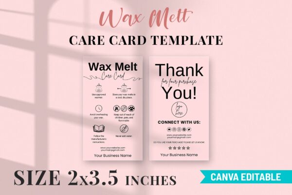 Wax Melt Care Card Template Feature Images 4 Wax melt care card template - image 5