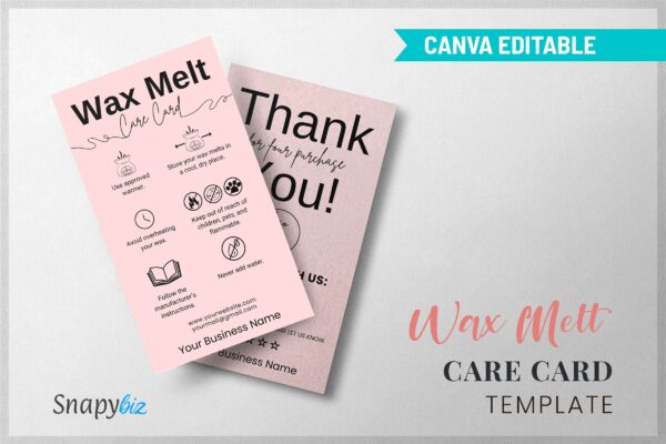 Wax Melt Care Card Template Feature Images 6 Wax melt care card template - image 7