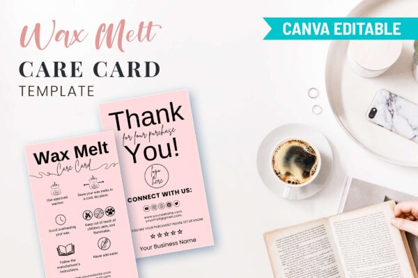 Wax Melt Care Card Template Feature Images 8 Wax melt care card template - image 9