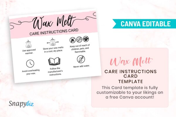 Wax Melt Care Instructions Card Template Feature Images 5 Wax melt care instructions card - image 6