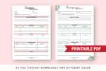 Printable Caregiver Forms PDF | SnapyBiz