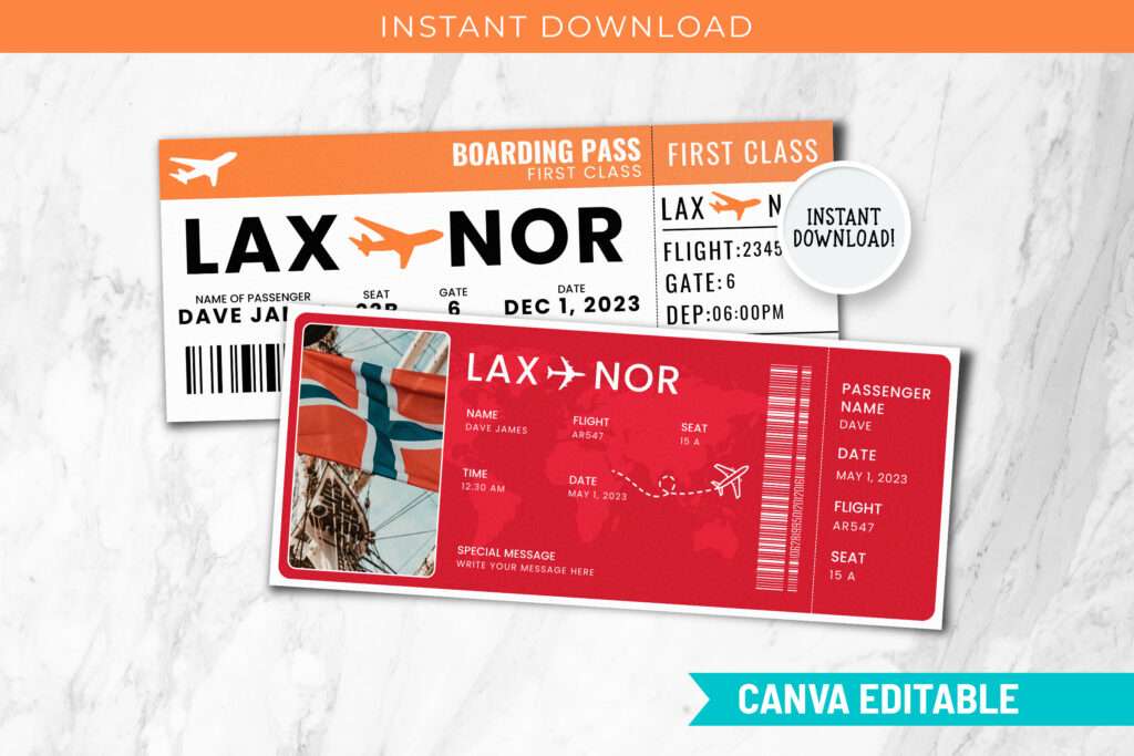 Norway Trip Gift Ticket Norway Trip Gift Ticket