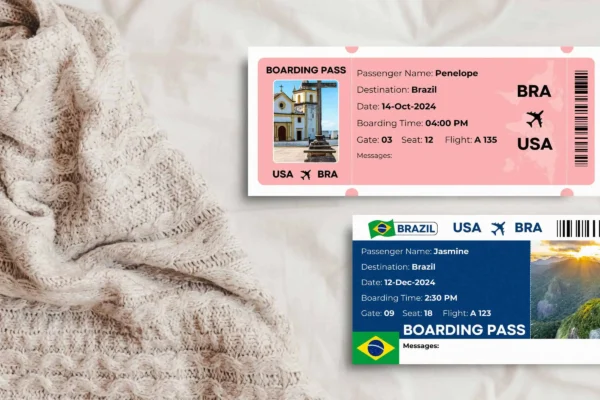 Brazil Trip Surprise Gift Ticket Bp 306 Feature Images 9 Printable brazil trip boarding pass ticket template - image 3