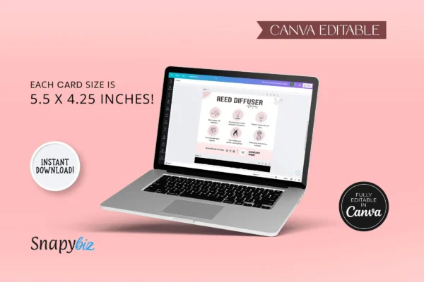 Car Reed Diffuser Care Instructions Template Feature Images 9 Car diffuser care card template for small business