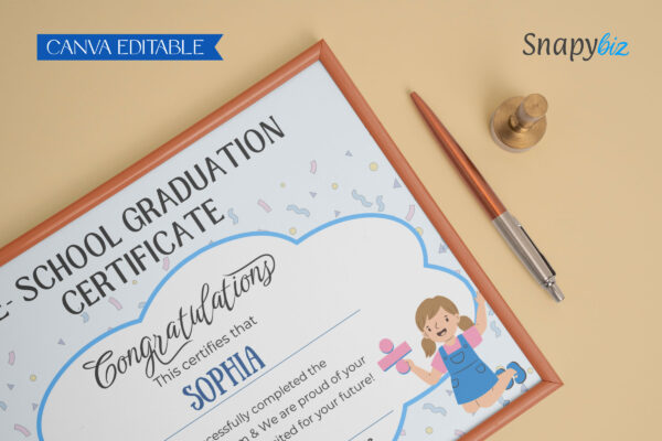 Certificate Of Graduation Template Feature Image 10 Editable graduation certificate canva template