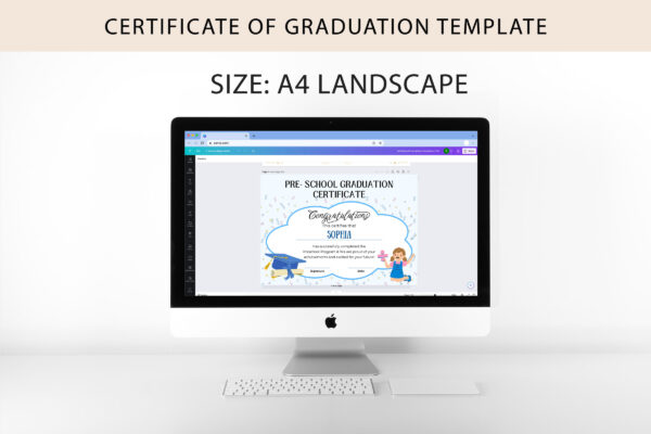 Certificate Of Graduation Template Feature Image 8 Editable graduation certificate canva template