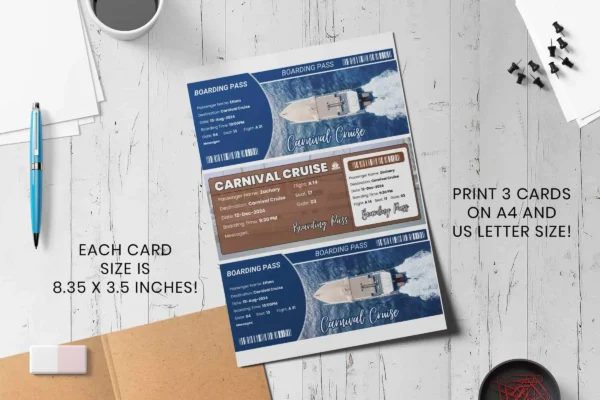 Printable Carnival Cruise Ticket Boarding Pass 291 Feature Images 4 Cruise carnival canva ticket boarding pass template - image 4