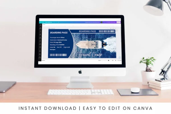 Printable Carnival Cruise Ticket Boarding Pass 291 Feature Images 5 Cruise carnival canva ticket boarding pass template - image 5
