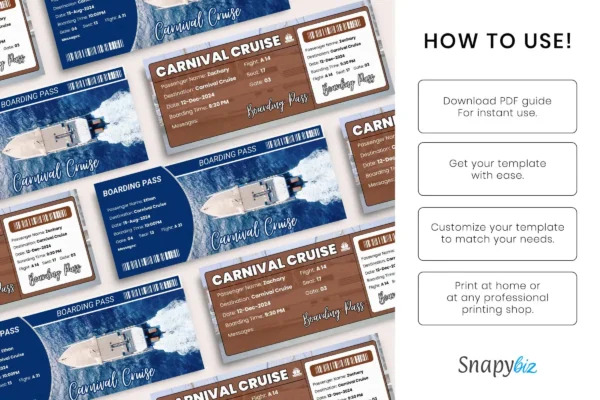 Printable Carnival Cruise Ticket Boarding Pass 291 Feature Images 8 Cruise carnival canva ticket boarding pass template - image 8